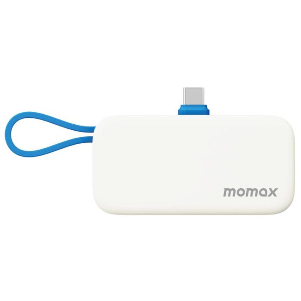 بطارية شحن متنقلة 1-باور ميني 5000 مللي أمبير/ساعة مدمجة قابلة للطي بمنفذ USB-C من Momax | أزرق بطارية شحن متنقلة 1-باور ميني 5000 مللي أمبير/ساعة مدمجة قابلة للطي بمنفذ USB-C من Momax | أزرق